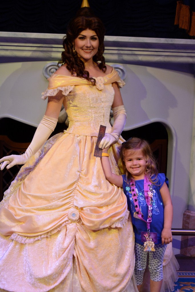 meeting Belle at Magic Kingdom